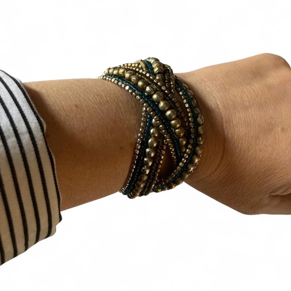 Beaded Cuff Bracelet - Picture 1 of 6